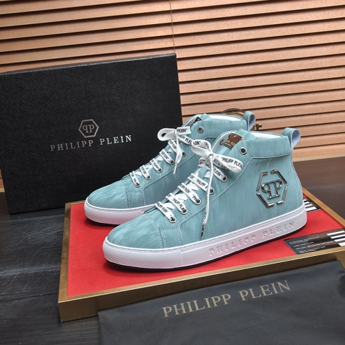 Replica Philipp Plein PP High Tops Shoes For Men #1156208, $88.00 USD, [ITEM#1156208], Replica Philipp Plein PP High Tops Shoes outlet from China