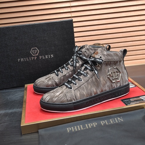 Replica Philipp Plein PP High Tops Shoes For Men #1156210, $88.00 USD, [ITEM#1156210], Replica Philipp Plein PP High Tops Shoes outlet from China