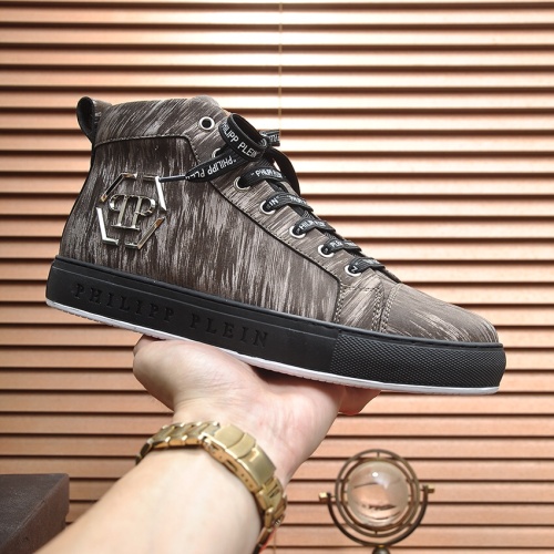 Replica Philipp Plein PP High Tops Shoes For Men #1156210 $88.00 USD for Wholesale