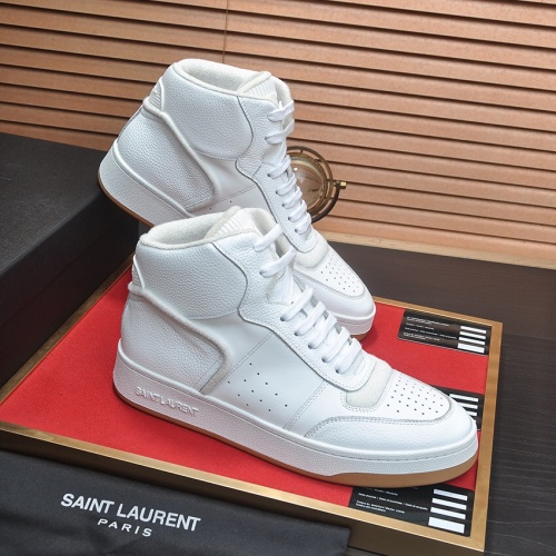 Replica Yves Saint Laurent YSL High Tops Shoes For Men #1156217 $98.00 USD for Wholesale