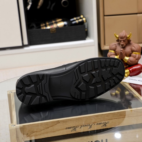 Replica Salvatore Ferragamo Leather Shoes For Men #1156740 $85.00 USD for Wholesale