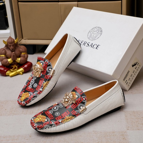 Replica Versace Leather Shoes For Men #1156763, $68.00 USD, [ITEM#1156763], Replica Versace Leather Shoes outlet from China