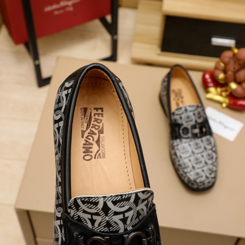 Replica Salvatore Ferragamo Leather Shoes For Men #1156769 $76.00 USD for Wholesale