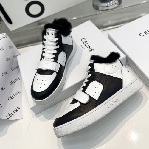 Replica Celine High Top Shoes For Women #1157991, $102.00 USD, [ITEM#1157991], Replica Celine High Top Shoes outlet from China
