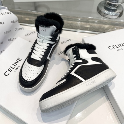 Replica Celine High Top Shoes For Women #1157993, $105.00 USD, [ITEM#1157993], Replica Celine High Top Shoes outlet from China
