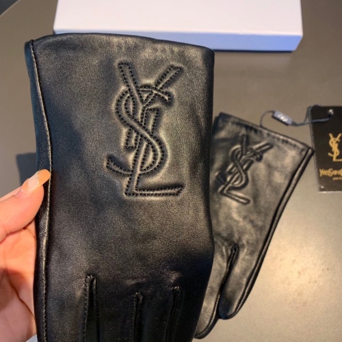 Replica Yves Saint Laurent Gloves For Women #1158042 $42.00 USD for Wholesale