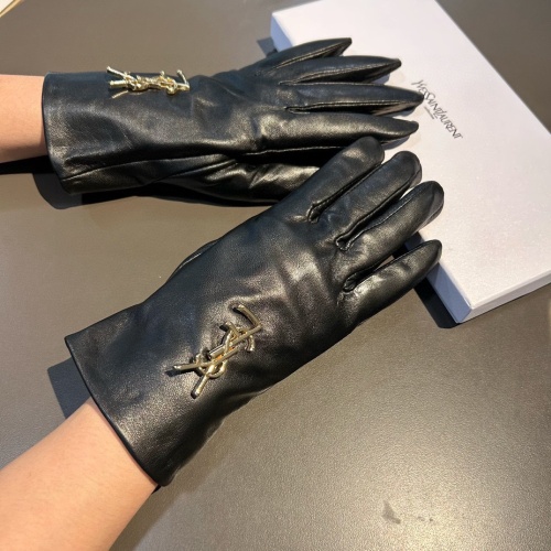 Replica Yves Saint Laurent Gloves For Women #1158051 $48.00 USD for Wholesale