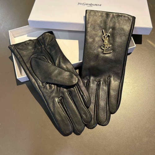 Replica Yves Saint Laurent Gloves For Women #1158051 $48.00 USD for Wholesale