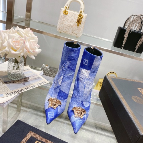 Replica Versace Boots For Women #1158234 $130.00 USD for Wholesale