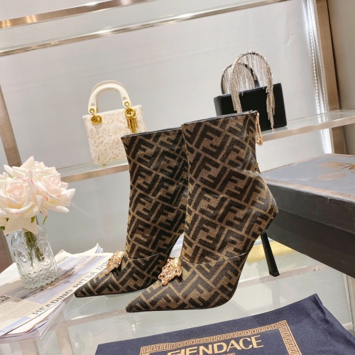 Replica Versace Boots For Women #1158235 $130.00 USD for Wholesale