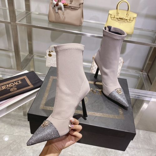 Replica Versace Boots For Women #1158237 $140.00 USD for Wholesale