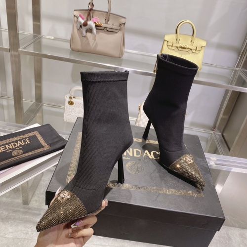 Replica Versace Boots For Women #1158238 $140.00 USD for Wholesale