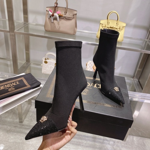 Replica Versace Boots For Women #1158239 $140.00 USD for Wholesale