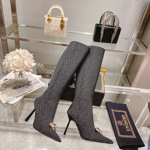 Replica Versace Boots For Women #1158241, $158.00 USD, [ITEM#1158241], Replica Versace Boots outlet from China