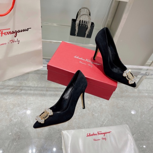 Replica Salvatore Ferragamo High-Heeled Shoes For Women #1158257 $100.00 USD for Wholesale