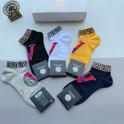 Replica Versace Socks For Men #1158478 $27.00 USD for Wholesale