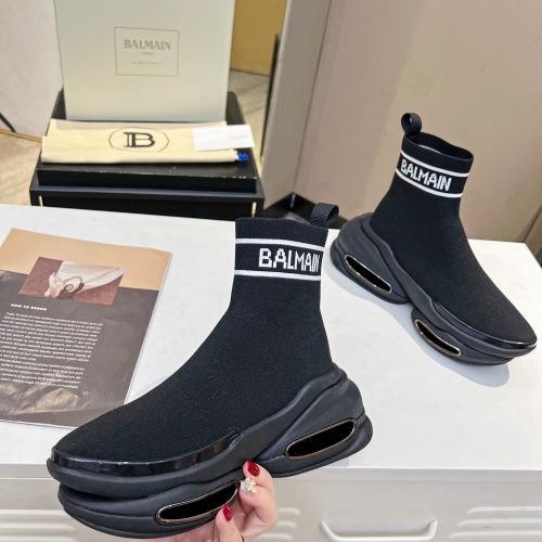 Replica Balmain Boots For Women #1159021 $165.00 USD for Wholesale