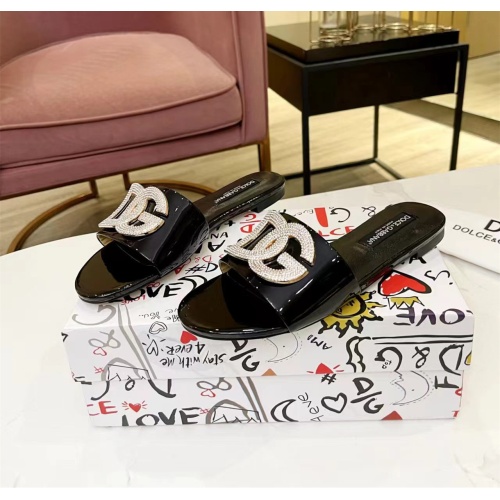 Replica Dolce & Gabbana D&G Slippers For Women #1159451 $82.00 USD for Wholesale