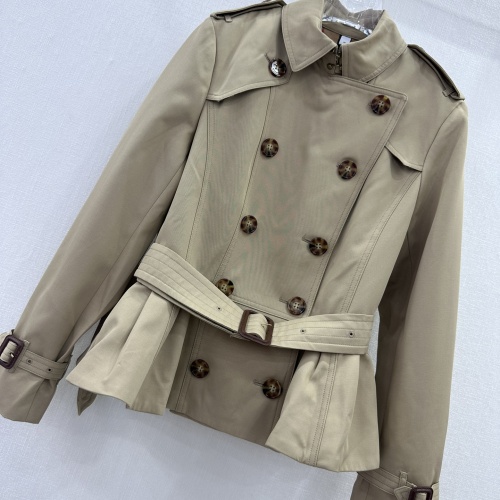 Replica Burberry Trench Coat Long Sleeved For Women #1163219 $155.00 USD for Wholesale