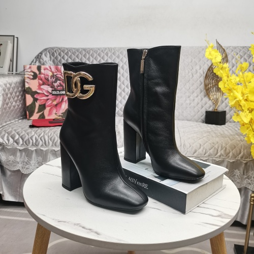 Replica Dolce & Gabbana D&G Boots For Women #1163371 $160.00 USD for Wholesale