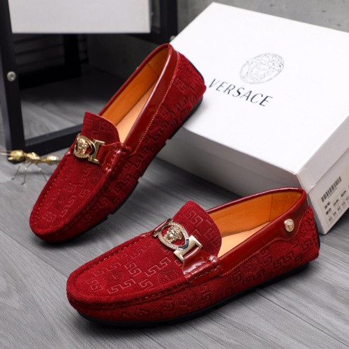 Replica Versace Leather Shoes For Men #1163639, $68.00 USD, [ITEM#1163639], Replica Versace Leather Shoes outlet from China