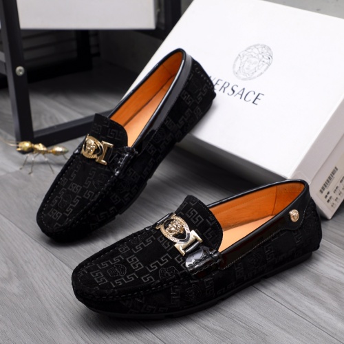 Replica Versace Leather Shoes For Men #1163641, $68.00 USD, [ITEM#1163641], Replica Versace Leather Shoes outlet from China