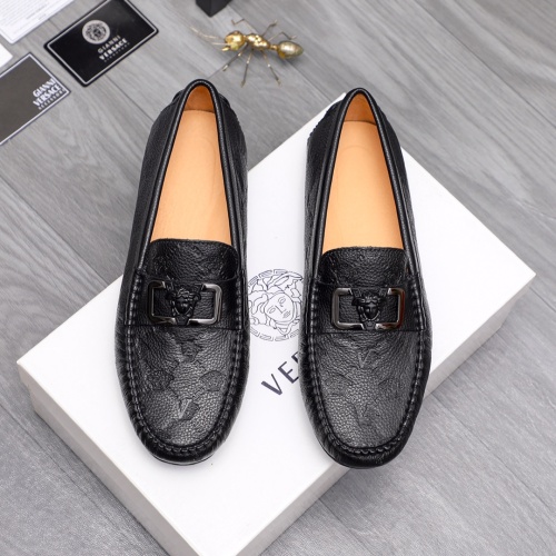 Replica Versace Leather Shoes For Men #1163653, $72.00 USD, [ITEM#1163653], Replica Versace Leather Shoes outlet from China