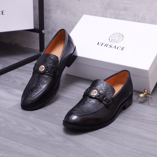 Replica Versace Leather Shoes For Men #1163661, $82.00 USD, [ITEM#1163661], Replica Versace Leather Shoes outlet from China