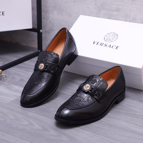 Replica Versace Leather Shoes For Men #1163662, $82.00 USD, [ITEM#1163662], Replica Versace Leather Shoes outlet from China