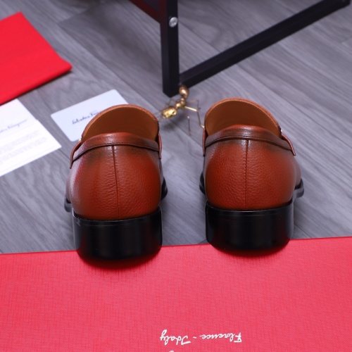Replica Salvatore Ferragamo Leather Shoes For Men #1163667 $82.00 USD for Wholesale