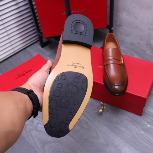 Replica Salvatore Ferragamo Leather Shoes For Men #1163667 $82.00 USD for Wholesale