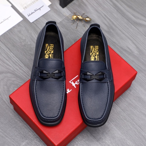 Replica Salvatore Ferragamo Leather Shoes For Men #1163731 $85.00 USD for Wholesale