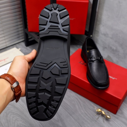 Replica Salvatore Ferragamo Leather Shoes For Men #1163732 $85.00 USD for Wholesale