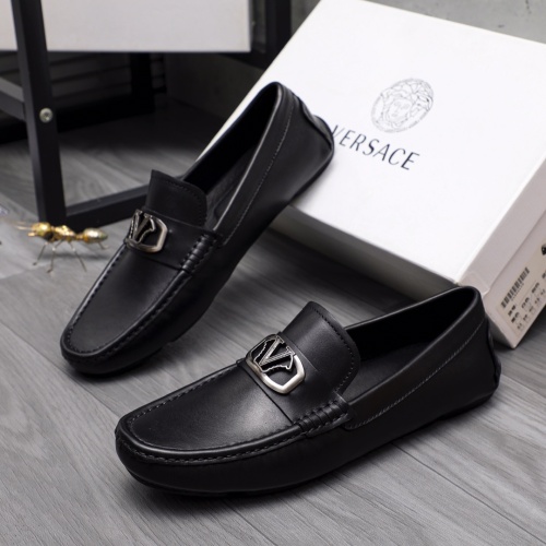 Replica Versace Leather Shoes For Men #1163839, $72.00 USD, [ITEM#1163839], Replica Versace Leather Shoes outlet from China