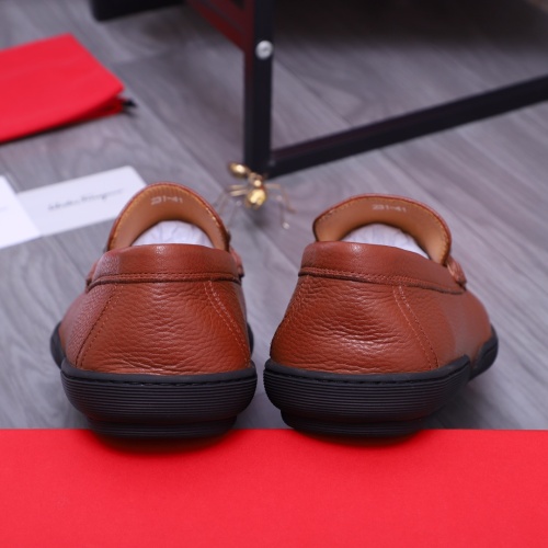 Replica Salvatore Ferragamo Leather Shoes For Men #1163920 $92.00 USD for Wholesale
