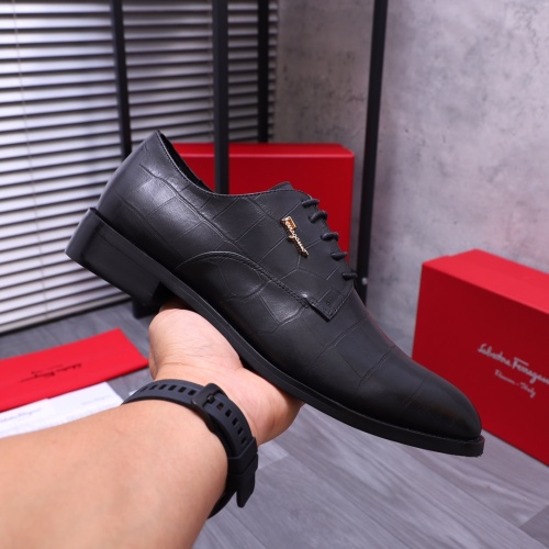 Replica Salvatore Ferragamo Leather Shoes For Men #1164223 $82.00 USD for Wholesale