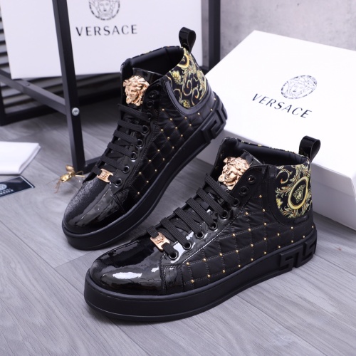 Replica Versace High Tops Shoes For Men #1164238, $76.00 USD, [ITEM#1164238], Replica Versace High Tops Shoes outlet from China