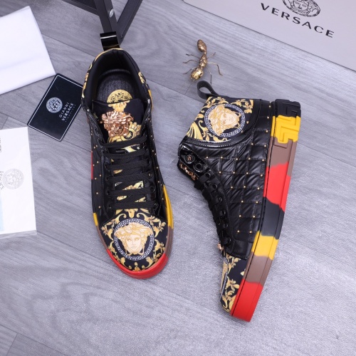 Replica Versace High Tops Shoes For Men #1164240 $76.00 USD for Wholesale
