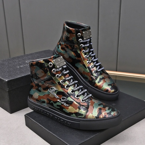 Replica Philipp Plein PP High Tops Shoes For Men #1164254, $85.00 USD, [ITEM#1164254], Replica Philipp Plein PP High Tops Shoes outlet from China