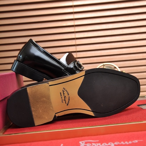 Replica Salvatore Ferragamo Leather Shoes For Men #1164281 $88.00 USD for Wholesale