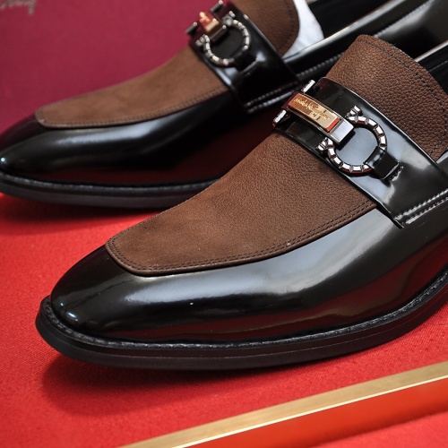 Replica Salvatore Ferragamo Leather Shoes For Men #1164281 $88.00 USD for Wholesale