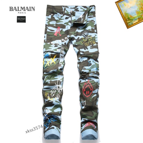 Replica Balmain Jeans For Men #1167357, $48.00 USD, [ITEM#1167357], Replica Balmain Jeans outlet from China