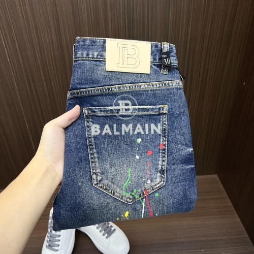 Replica Balmain Jeans For Men #1168011, $82.00 USD, [ITEM#1168011], Replica Balmain Jeans outlet from China