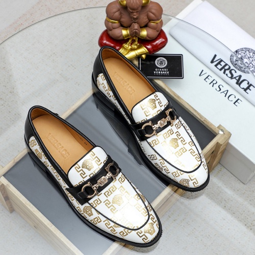 Replica Versace Leather Shoes For Men #1172728 $82.00 USD for Wholesale