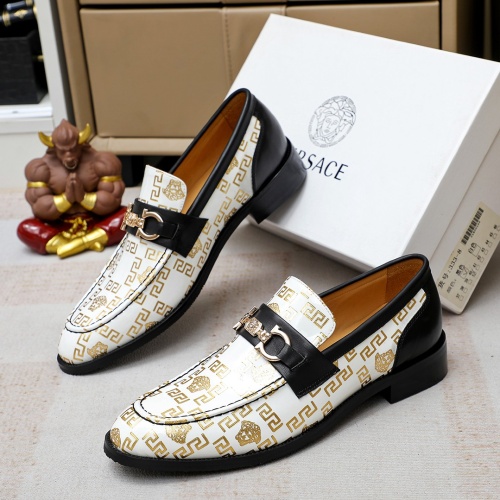 Replica Versace Leather Shoes For Men #1172729, $82.00 USD, [ITEM#1172729], Replica Versace Leather Shoes outlet from China