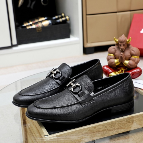 Replica Salvatore Ferragamo Leather Shoes For Men #1172797 $82.00 USD for Wholesale
