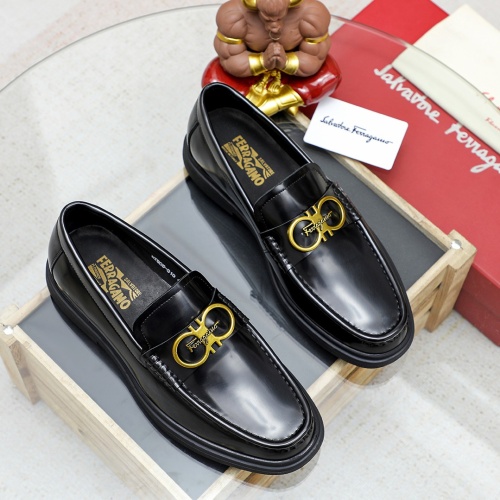 Replica Salvatore Ferragamo Leather Shoes For Men #1172801 $82.00 USD for Wholesale