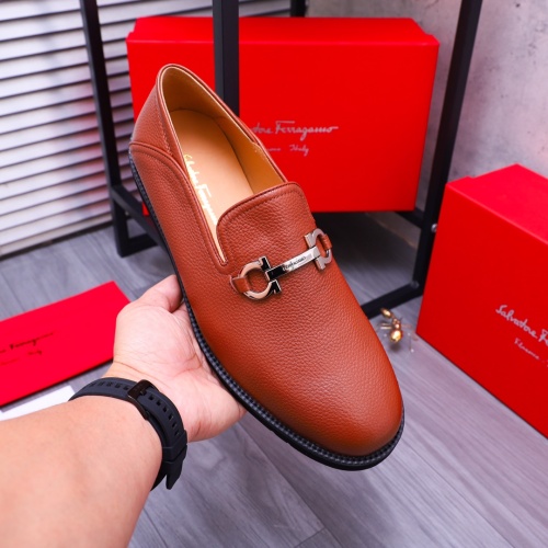 Replica Salvatore Ferragamo Leather Shoes For Men #1173482 $96.00 USD for Wholesale