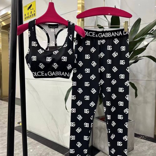 Replica Dolce &amp; Gabbana D&amp;G Yoga Tracksuits Sleeveless For Women #1173604, $72.00 USD, [ITEM#1173604], Replica Dolce &amp; Gabbana D&amp;G Tracksuits outlet from China