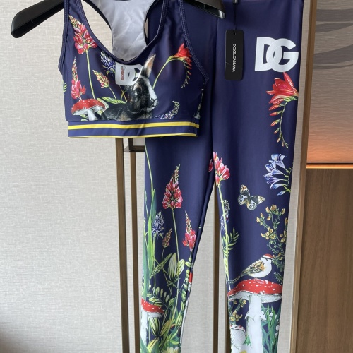 Replica Dolce &amp; Gabbana D&amp;G Yoga Tracksuits Sleeveless For Women #1173606, $72.00 USD, [ITEM#1173606], Replica Dolce &amp; Gabbana D&amp;G Tracksuits outlet from China